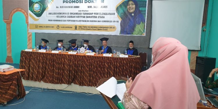 Nur Rahmah Amini, Wkl Ketua PWA Sumut Raih Doktor Komunikasi Islam