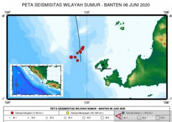 Gempa bermagnitudo 5,5 guncang Selat Sunda