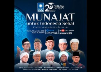 Doa untuk Bangsa dalam Munajat untuk Indonesia Sehat PAN
