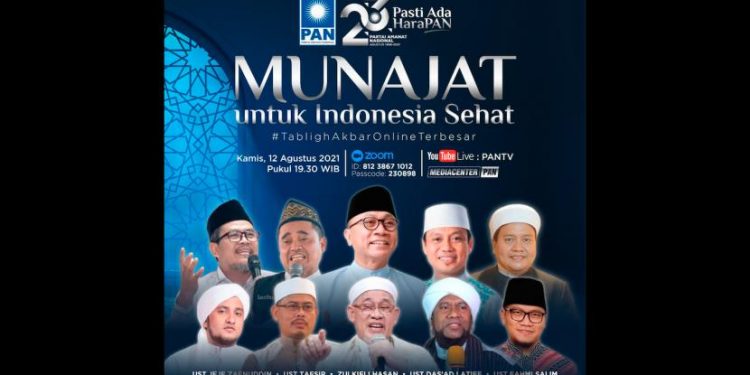 Doa untuk Bangsa dalam Munajat untuk Indonesia Sehat PAN