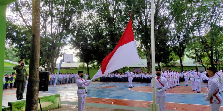 Komandan Koramil Pimpinan Upacara Kemerdekaan di Ponpes Kualamadu