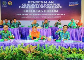 500 Mahasiswa Baru Fakultas Hukum UMSU ikuti Kegiatan PKKMB