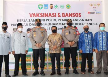 Polri dan Muhammadiyah Langsa Gelar Vaksinasi