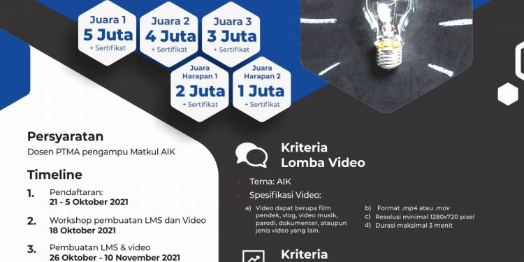 Lomba Pembuatan Video Pembelajaran AIK dan Lomba Penulisan Modul Pembelajaran AIK