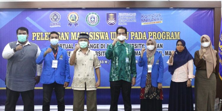 Rektor UMSU Lepas 58 Mahasiswa Ikuti Program Internasional