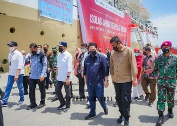 Tugas KM Bukit Raya Sebagai Lokasi Isolasi Terpusat Berakhir Covid19 di Medan Melandai