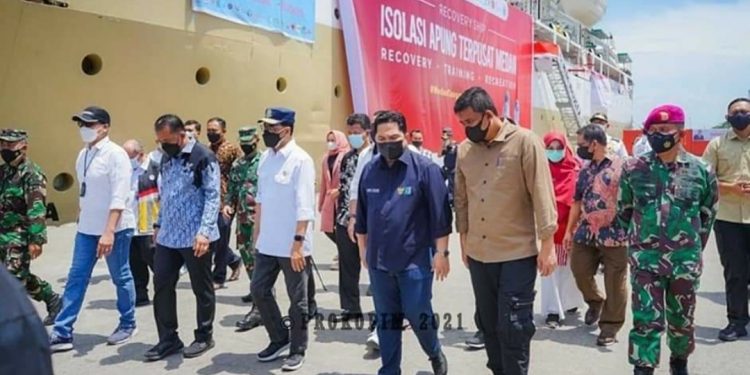 Tugas KM Bukit Raya Sebagai Lokasi Isolasi Terpusat Berakhir Covid19 di Medan Melandai