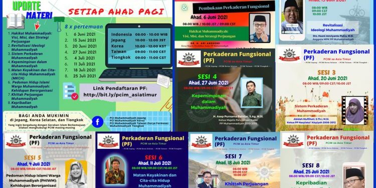 Perkaderan PCIM Se-Asia Timur 2021 Meneguhkan Ideologi dan Internasionalisasi Islam Berkemajuan