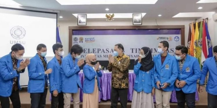 Rektor UMSU  Melepas 3 Tim ke Pimnas ke 34 Tahun 2021