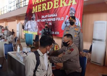 Kapolda Aceh: Sebanyak 20.350 orang divaksin di 332 titik