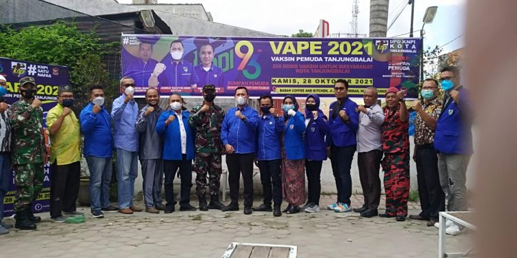 Peringati HSP-2021, DPD KNPI Tanjungbalai Gelar Vaksinasi
