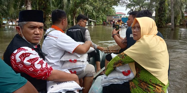 Banjir Serdang Bedagai Berlanjut, LazisMu Sumatera Utara, MDMC & LLPBH Aisyiyah Turun