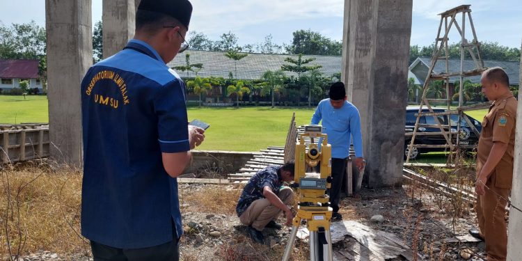 Setelah Pengukuran Arah Kiblat di Paluta, OIF UMSU Ukur 4 Masjid di Padang Lawas