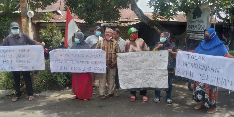 Terancam Digusur dan Intimidasi, Kembali Pensiunan PTPN II Lakukan Aksi Demo