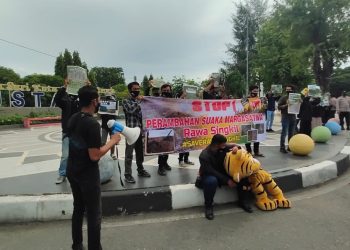 Sekelompok Anak Muda Gelar Aksi Damai untuk Perlindungan Satwa Rawa Singkil