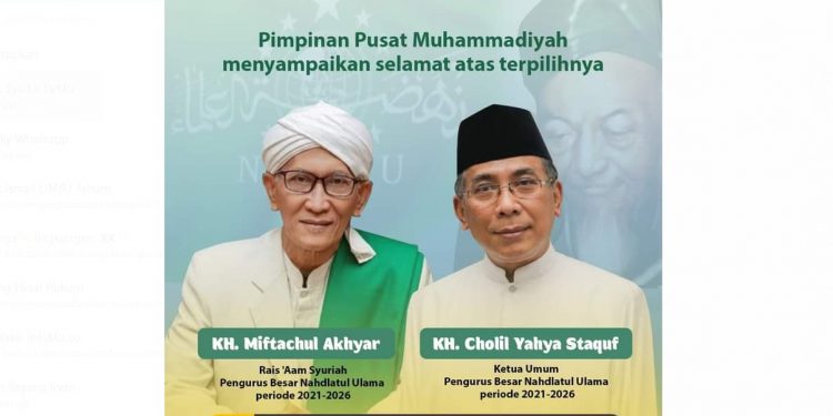 PP Muhammadiyah Sampaikan Ucapan Selamat kepada Ketum PB NU yang Terpilih