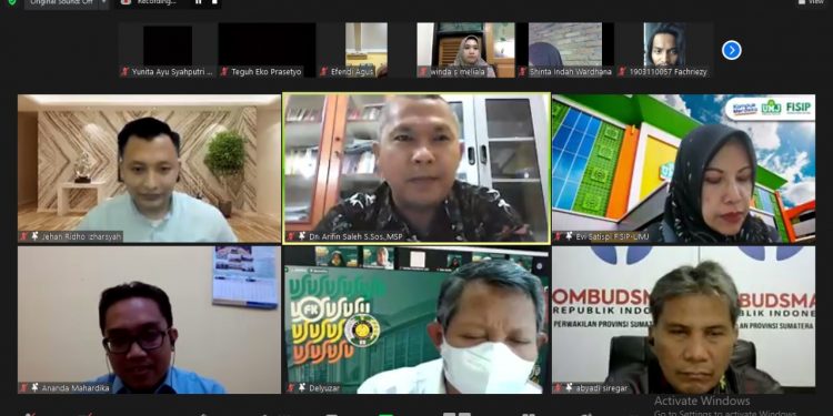 Dari Webinar “FISIP UMSU BICARA”, Vaksin Covid-19 Jangan Penghalang Layanan Publik