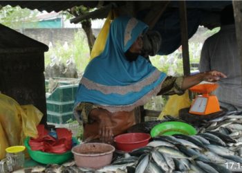 Pedagang Ikan Jalan Bersama, Bu Lubis, Gembira Dapat Bantuan LazisMu Medan