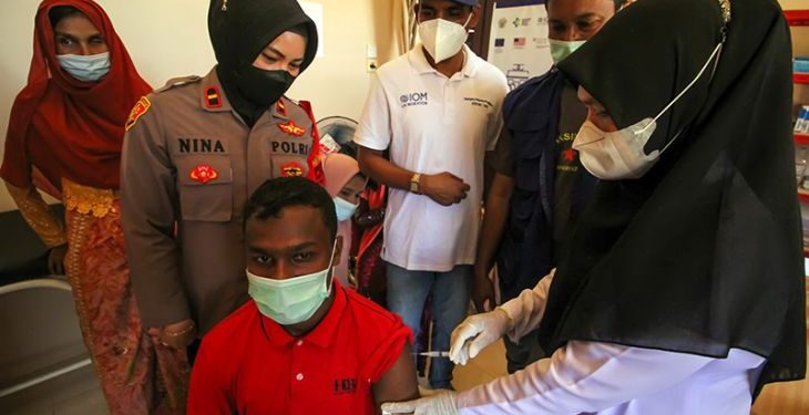 Pengungisi Rohingya di Aceh Divaksinasi
