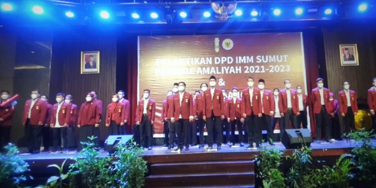 Muhammad Arifuddin Bone dan Rahmad Darmawan Daulay Pimpinan DPD IMM Sumut