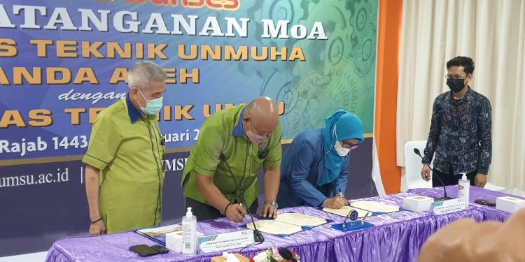 Dua Fakultas Teknik PTMA di Sumatera Tandatangani MoA