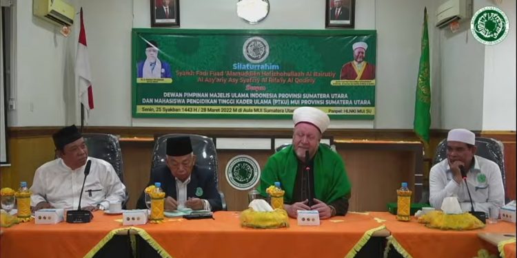 Syeikh Fadhi Alamuddin Dosen Global University Beirut Silaturrahim di MU Sumatera Utara