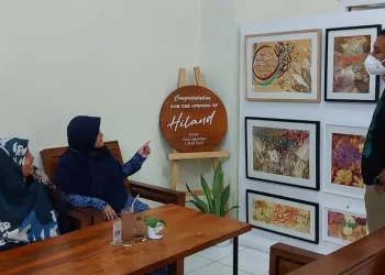 Pameran Kaligrafi Ecoprint, Tiga Perempuan Kreatif Menghijaukan Ramadhan