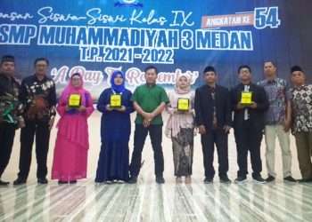 Pelepasan 261 Siswa Kelas IX SMP Muhammadiyah 3 Medan