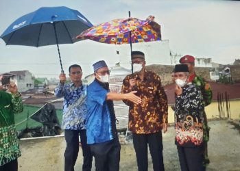 Bendahara PP Marpuji Ali Tinjau Pembangunan Lantai II Gedung Dakwah PCM Perumnas Medan II