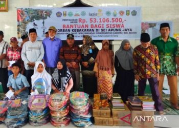 Lazismu Asahan Salurkan Bantuan Korban Kebakaran Sei Apung Jaya