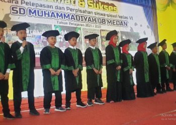 Pelepasan 121 Pelajar SDM-08 Medan, Banyak Tokoh yang Hadir