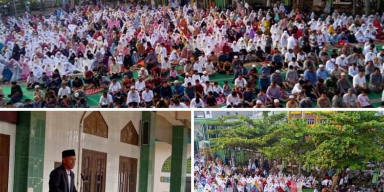 Salat Idul Adha di Lapangan Masjid Taqwa Lubuk Pakam