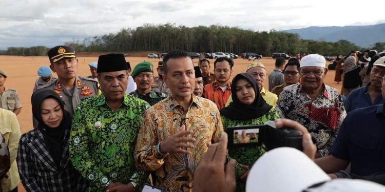 Wagubsu Tinjau Pembangunan Bandara Malintang Mandailing Natal