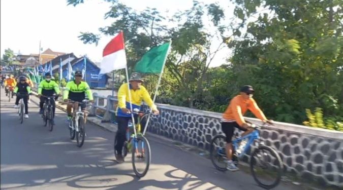 Gowes to Muktamar, 1150 Pesepeda dari Solo Raya di Boyolali