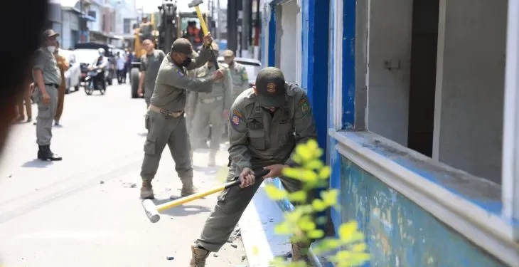 Antisipasi Banjir, Pemkot Medan Tertibkan 49 Bangunan Liar, Diantaranya Kantor Ormas