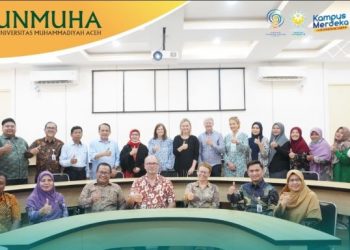 Rektor UNMUHA Terima, team Cabney Erasmus 2022