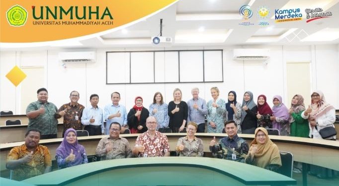Rektor UNMUHA Terima, team Cabney Erasmus 2022