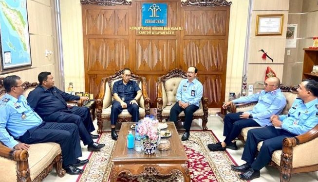 KPT Aceh Sambangi Kanwil Kumham, Bahas Implementasi e-Berpadu