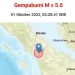 Tiga kali gempa berkekuatan di atas magnitudo 5.0 guncang Taput