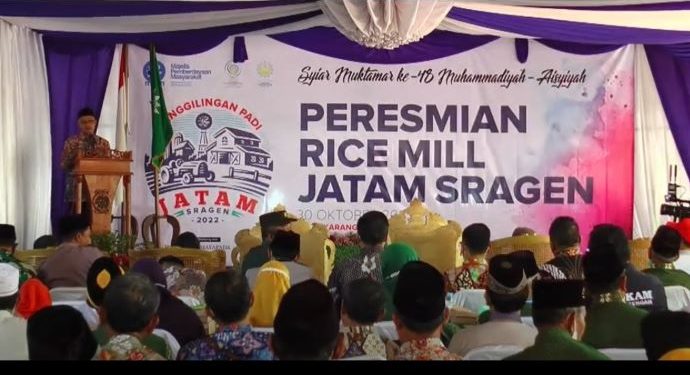 Songsong Muktamar: Prof Haedar Nashir Resmikan Rice Mill JATAM Sragen