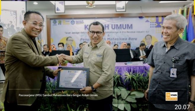 Kuliah Umum Kepala PPSDM, Pascasarjana UMSU Sambut Mahasiswa Baru