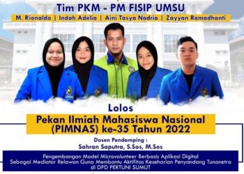 Dua PKM Mahasiswa FISIP UMSU Lolos ke Pimnas 2022