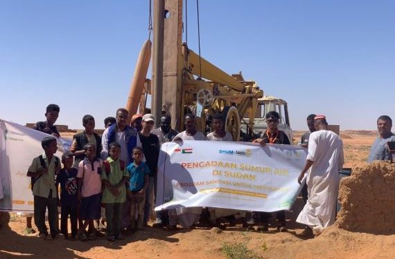 LazisMu Mulai Lakukan Pengeboran Perdana Wakaf Sumur di Sudan