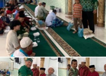 Muhammadiyah Bandar Selamat Bagikan Sembako pada Jemaah Subuh
