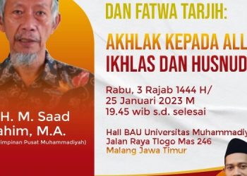 Digelar di Malang, Pengajian Tarjih Edisi Spesial akan Gelar Road Show