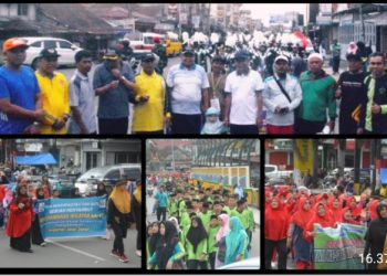 Ribuan Orang Meriahkan Gerak Jalan Sehat Muhammadiyah Padangsidimpuan