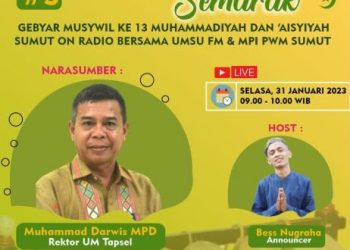 Bincang on Radio Seputar Musywil Bersama Rektor UM Tapanuli Selatan