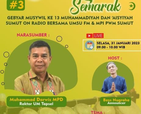 Bincang on Radio Seputar Musywil Bersama Rektor UM Tapanuli Selatan