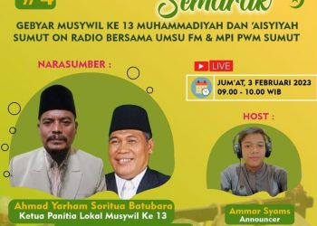 Dialog on Radio Bersama Panitia (Lokal) Musywil 13 di Padangsidimpuan