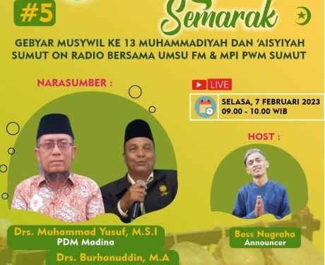 Bincang-bincang Musywil 13 on Radio, Hadirkan PDM Madina dan PDM Medan